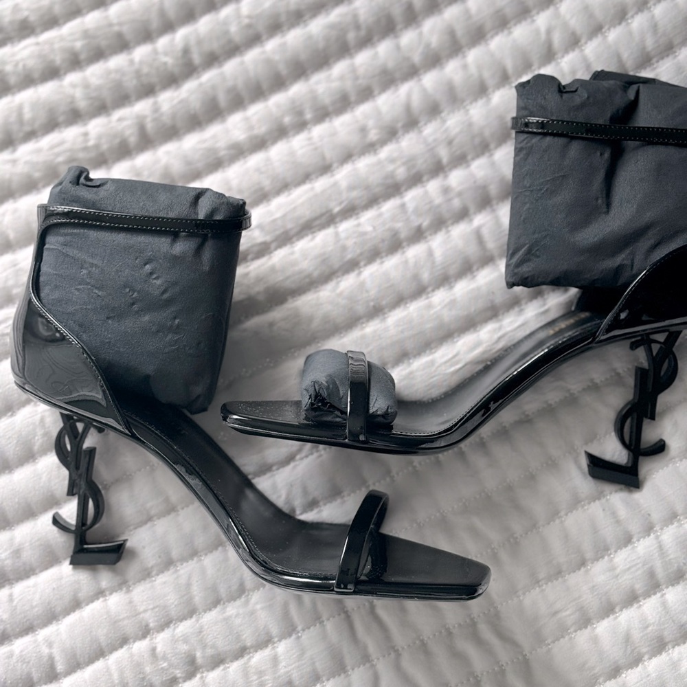 Black YSL heels